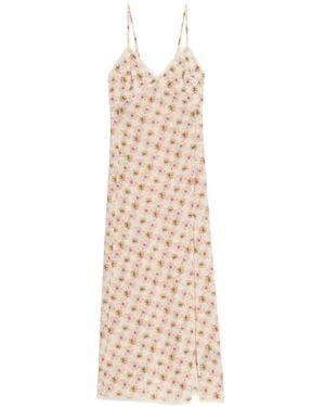 Zadig & Voltaire Ramelil Stamp Orchid Straps Dress - Natural