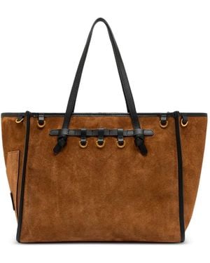 Gianni Chiarini Large Marcella Suede Tote Bag - Brown