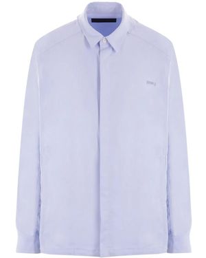 Juun.J Embroidered-Logo Shirt - Blue