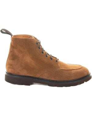 Henderson Lace-Up Suede Ankle Boots - Brown