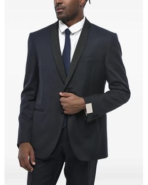 Corneliani Satin-Trim Shawl-Lapel Dinner Suit - Blue
