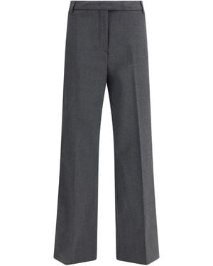 Thelatest Straight-leg Trousers - グレー