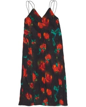 Bimba Y Lola Floral Button-Up Maxi Dress - Red