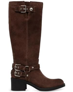 Guess Bottes Matley À Détail De Boucle - Brown
