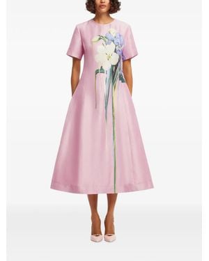 LEO LIN Caroline Midikleid Mit Blumenprint - Pink