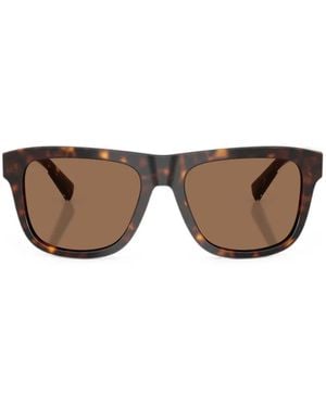 Dolce & Gabbana Tortoiseshell-Effect Square-Frame Sunglasses - Brown