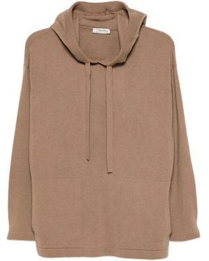 Max Mara Jersey con capucha - Marrón