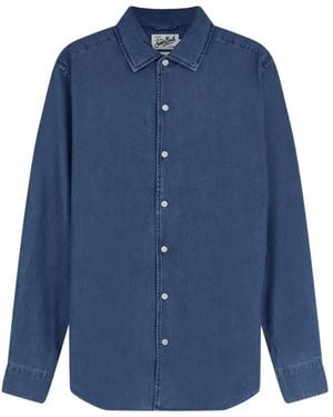 MC2 Saint Barth Raphael Chambray Long-Sleeve Shirt - Blue