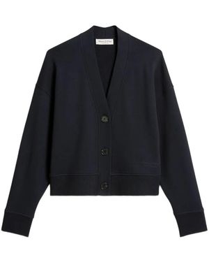 Marc O' Polo Button-Fastening V-Neck Cardigan - Blue