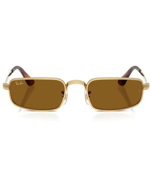 Ray-Ban X A$Ap Rocky Rectangle-Frame Sunglasses - Metallic