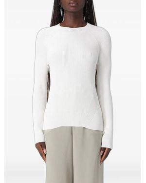 Emporio Armani Jersey De Canalé - Blanco