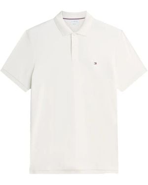 Tommy Hilfiger Logo-Embroidered Short-Sleeve Polo Shirt - White