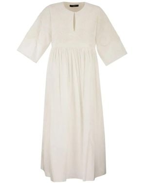 Weekend by Maxmara Crew-Neck Maxi Dress - White