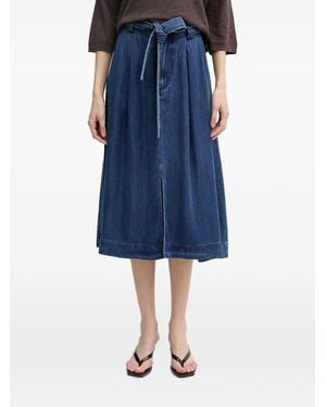 Mos Mosh Mmkoda Dinem Belted Pleated Midi Skirt - Blue