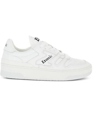 Etonic B481 Logo-Print Leather Trainers - White