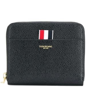 Thom Browne Portafoglio Con Zip A Giro - Nero