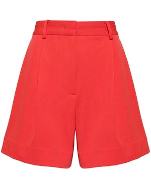 STAUD Shorts Heather Con Pieghe - Rosso