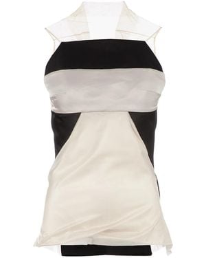 Rick Owens Semi-sheer panel blouse - Negro