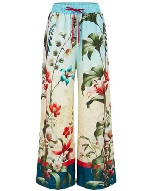 F.R.S For Restless Sleepers Floral-Print Palazzo Pants - White