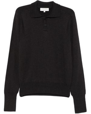 Studio Nicholson Sark Polo Two-Button Sweater - Black