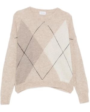 Scaglione Jersey Con Motivo De Rombos - Blanco