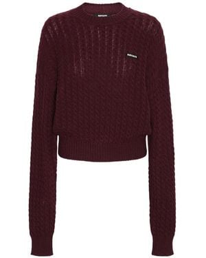 ROTATE BIRGER CHRISTENSEN Pullover Mit Zopfmuster - Lila