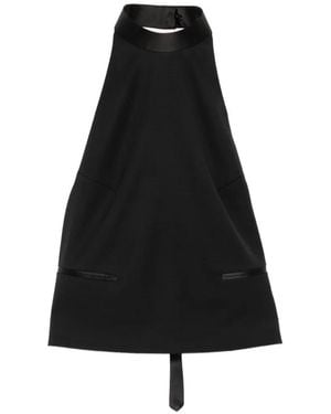 McQueen Halterneck Backless Top - Black