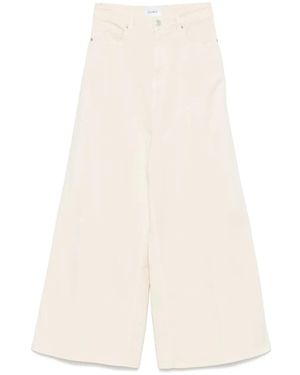 Nude Wide-Leg Jeans - White