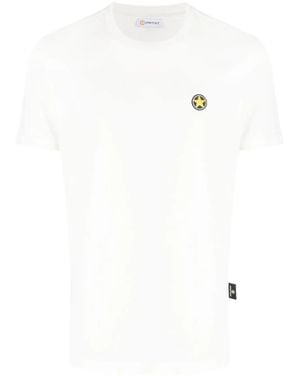 Star Point Logo-Patch Cotton T-Shirt - White