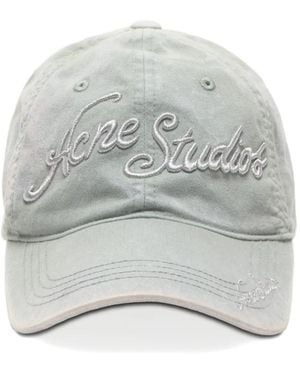 Acne Studios Embroidered Cap - Grey