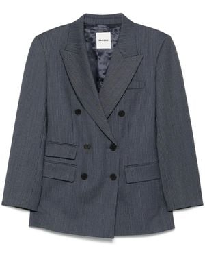Sandro Striped Blazer - Blue