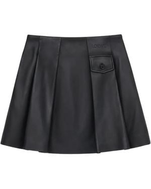 Loewe Pocket Pleated Mini Skirt - Black