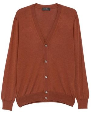 Gran Sasso Cardigan À Col V - Brown