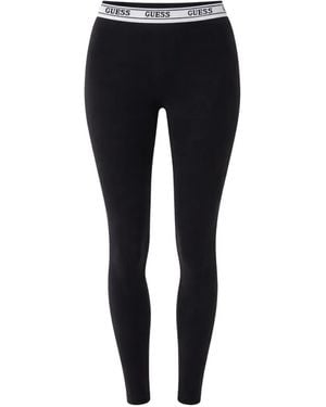 Guess Legging Aline À Bande Logo - Blue