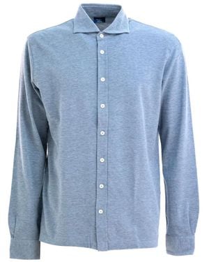 Barba Napoli ボタン シャツ - ブルー