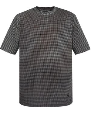 Emporio Armani ジオメトリックパターン Tシャツ - グレー