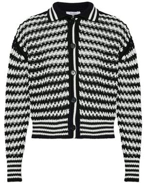 Max Mara Cordonnet Crochet-Knit Cardigan - Black