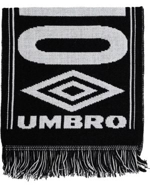 Umbro Écharpe À Logo Imprimé Et À Franges - Black