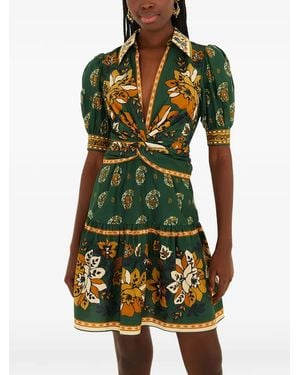 FARM Rio Ayla Mini-Jurk Met Bloemenprint - Groen