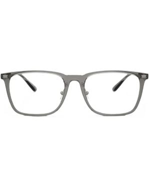 Emporio Armani Rectangle-Frame Glasses - Gray