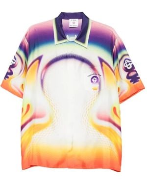 CASABLANCA Multicolour Silk Shirt - Blue
