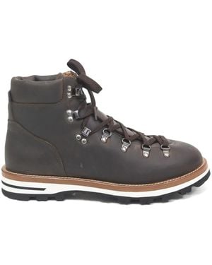 Monpiz Lace-Up Leather Boots - Black