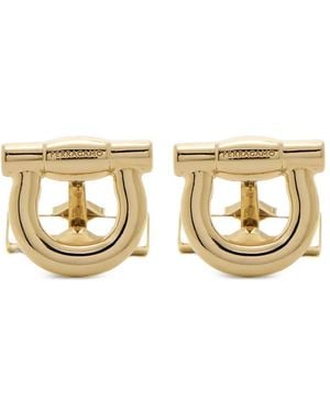 Ferragamo Horseshoe-Detail Cufflinks - Metallic