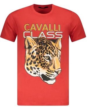 Roberto Cavalli T-Shirt À Logo Imprimé - Red