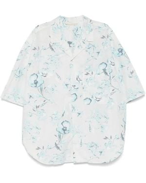 Forme D'expression Hemd Mit Blumen-Print - Weiß