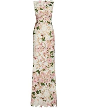Oscar de la Renta Robe En Soie - Métallisé