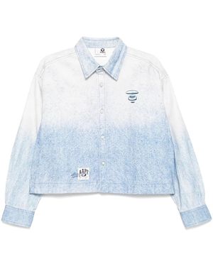 Aape By A Bathing Ape 22.25" Main Long-Sleeved Shirt - Blue