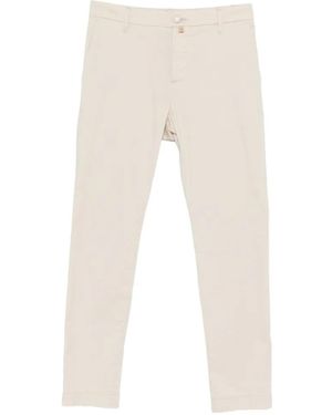 Jacob Cohen Logo-Patch Button-Fastening Trousers - White