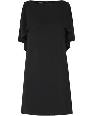 Alberta Ferretti Cape-Style Shift Mini Dress - Black