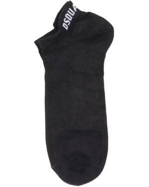 DSquared² Logo No Show Socks - Black